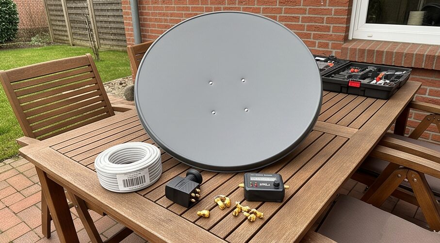 ARLI 60cm HD Sat Anlage im Test: Quad LNB, Satfinder und 4 Teilnehmer Empfang
