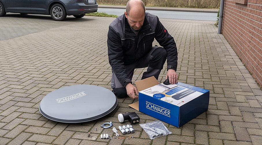 Satellitenschüssel ausrichten