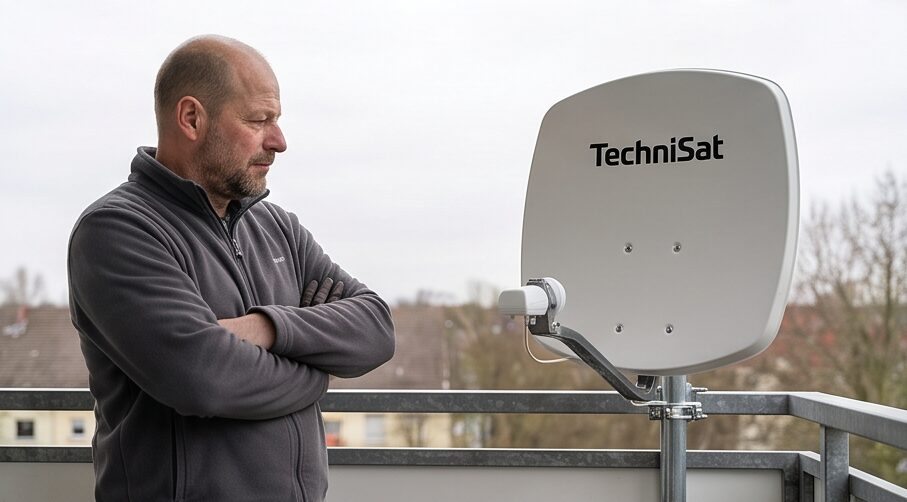 technisat digidish 33 Detailansicht beim Testen