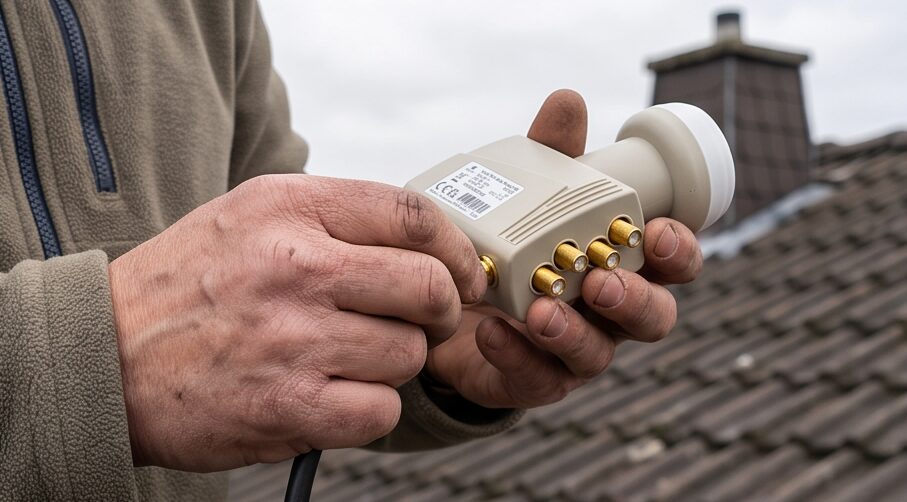 Triax TQD 404 Gold Quad LNB im Test: Hochwertiger 4-fach LNB für 4 Teilnehmer